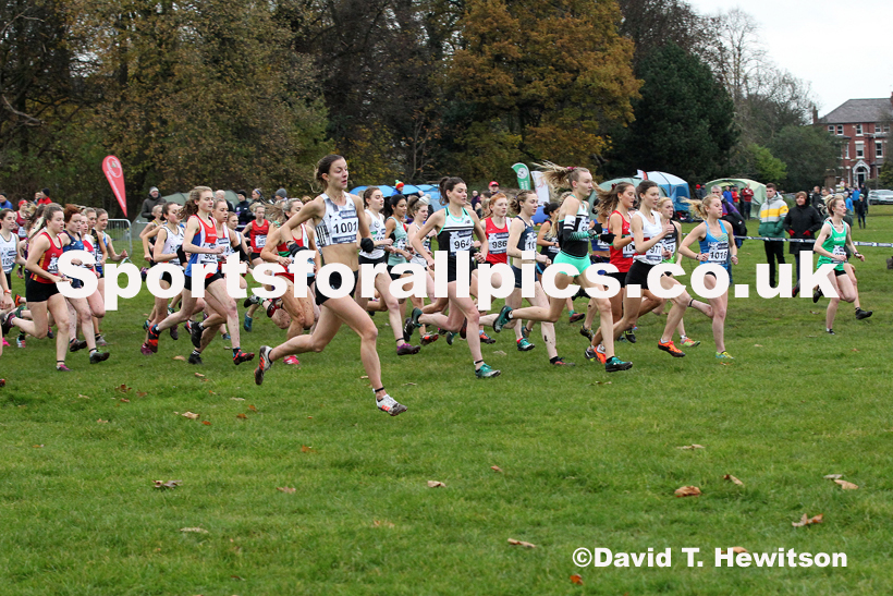 Senior and under-23 women, 2019 European Cross Country Trials and British Cross Challenge, Sefton Park, Liverpool.  Photo: David T. Hewitson/Sports for All Pics